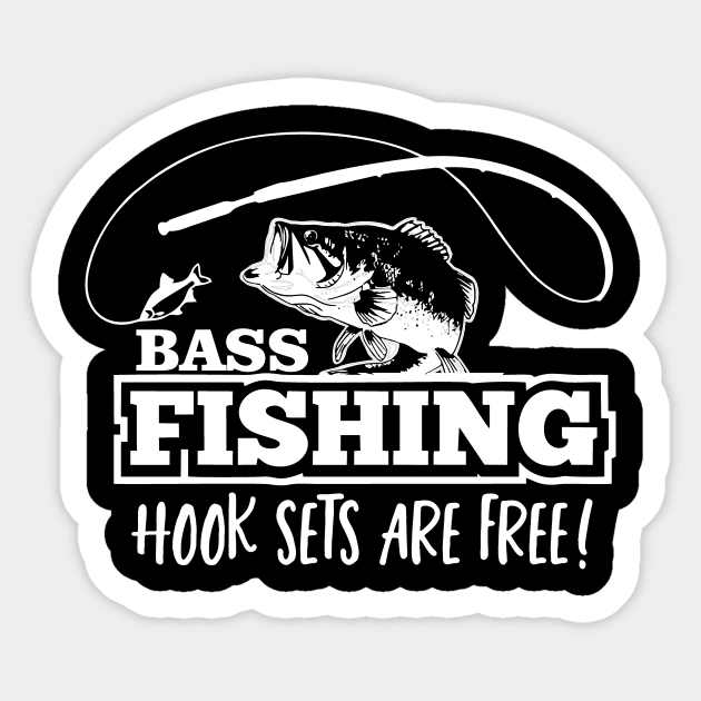 Bass Fishing Hook Set Lure Quote Largemouth Funny Sticker by Outdoor Strong 